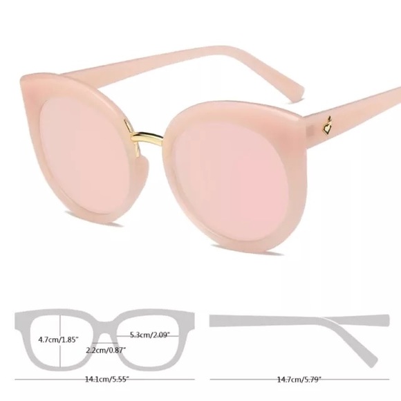 REFLECTIVE CAT EYE SUNNIES SUNGLASSES RETRO FUNKY PSYCHEDELIC FESTIVAL HIPSTER - Picture 2 of 2